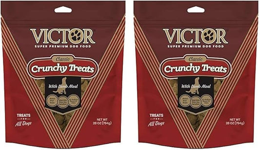 Victor Super Premium Dog Food – Classic Crunchy Dog Treats with Lamb Meal – Gluten-Free Treats for Small, Medium and Large Breed Dogs, 28oz (Pack of 2)