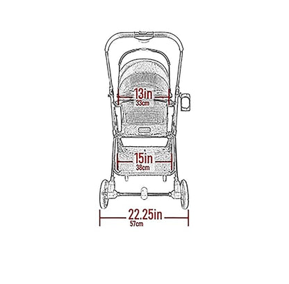 Pet Gear 3-in-1 Travel System, View 360 Stroller Converts to Carrier and Booster Seat with Easy Click N Go Technology, for Small Dogs & Cats, 4 Colors New Pink Floral