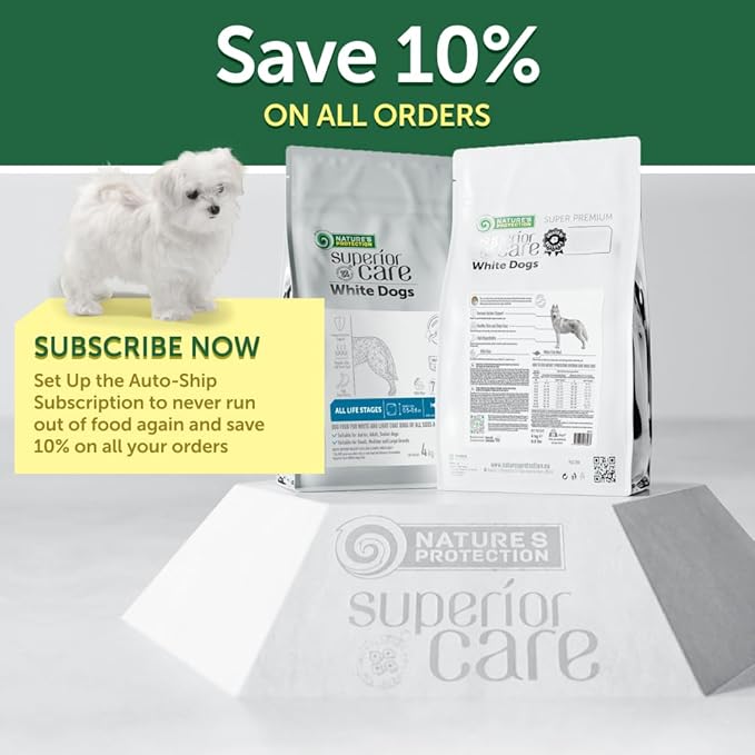 Nature's Protection Superior Care Rice Based Dry Dog Food - Healthy Dog Food All Life Stages Dogs - Balanced, Super Premium Dog Food - 1 Pack of 8.8lb Fish Flavor