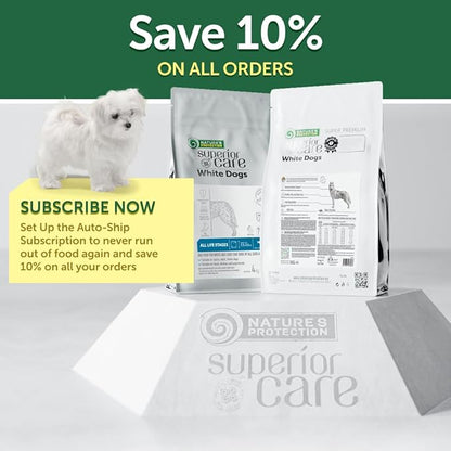 Nature's Protection Superior Care Rice Based Dry Dog Food - Healthy Dog Food All Life Stages Dogs - Balanced, Super Premium Dog Food - 1 Pack of 8.8lb Fish Flavor