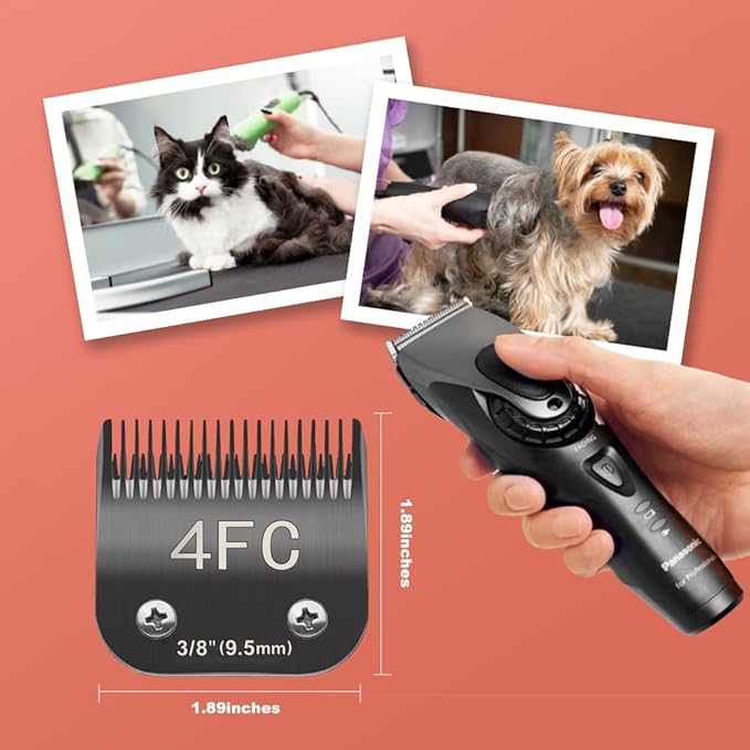 Docal 10# Pet Dog Grooming Detachable Blades, Compatible with Andis Size-10# Cut Length 1/16"(1.5mm), Most A5,KM Series Clippers,Made of Ceramic Blade (Black) 3PACKS
