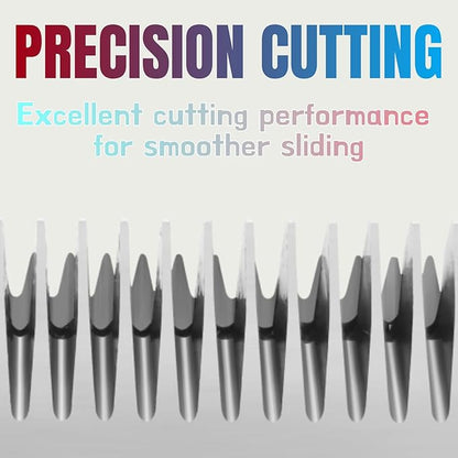 Detachable Pet Dog Grooming Ceramic Blade, Compatible with Ainds, Oster A5, Wahl KM-10 and Other Series Clippers, Size: 9.5~19mm Cut Length, Chrome. Sliver 4Pack.