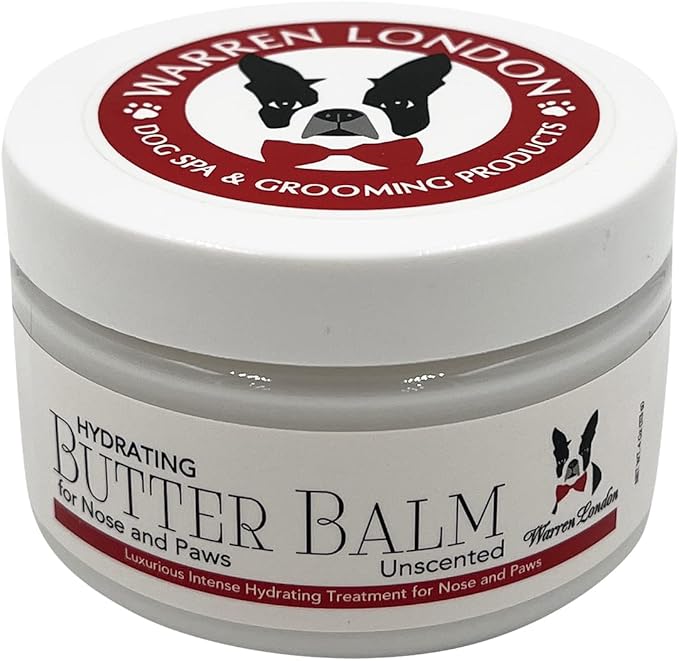Warren London Hydrating Butter Balm- Dog Balm for Paws and Nose- Made in USA- Unscented 4oz