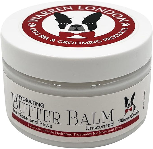 Warren London Hydrating Butter Balm- Dog Balm for Paws and Nose- Made in USA- Unscented 4oz