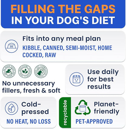 BARK&SPARK Dog Probiotics & Digestive Enzymes (Gut Health) Allergy & Itchy Skin - Pet Diarrhea Gas Treatment Upset Stomach Relief, Digestion Health Prebiotic Supplement Tummy Treat (180Ct Chicken)