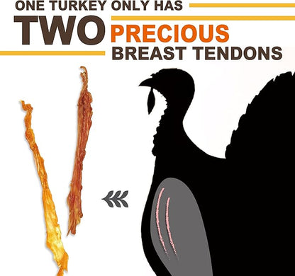 Gootoe Turkey Tendon Dog Treats, Bone (L) 1 lb, 100% USA Sourced Turkey, Natural Snack, Premium Puppy Chews, Hypoallergenic, Rawhide Free, Reseal Value Bag, Size for Large Dogs