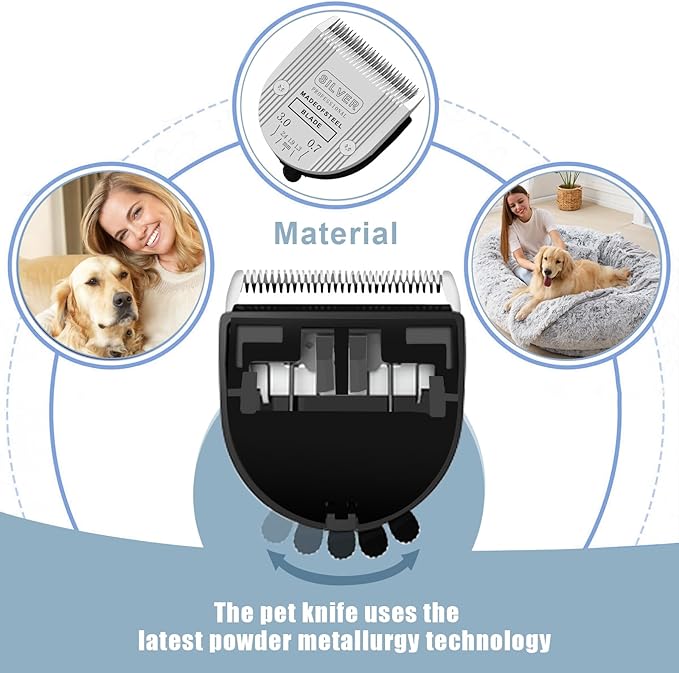 2PCS Adjustable 5 in 1 Replacement Blades Compatible with Wahl Bravura Clipper Chromado，Creativa，Figura Dog Clippers for Dogs Grooming (5in1/2Pack)