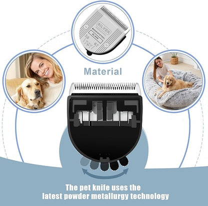 2PCS Adjustable 5 in 1 Replacement Blades Compatible with Wahl Bravura Clipper Chromado，Creativa，Figura Dog Clippers for Dogs Grooming (5in1/2Pack)