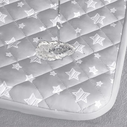 Dog Bed Covers Replacement Washable Pet Hair Easy to Remove, Waterproof Dog Bed Covers Noiseless Quilted, Pet Bed Cover Lovely Grey Star Print, Puppy Bed Cover 30x20 Inches, for Dog/Cat, Cover Only