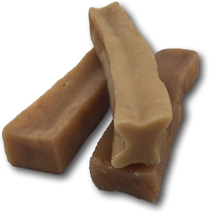 Top Dog Chews – Large/XL Himalayan Yak Cheese for Dogs, 100% Natural & Long-Lasting Dog Treats, Gluten Free & Digestible Cheese Sticks, Sold by The Pound (1LB, ~3 Dog Chews)