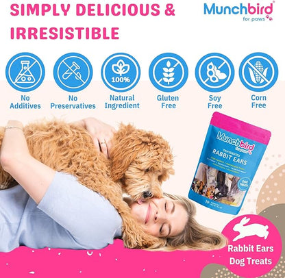Dehydrated Rabbit Ears for Dogs & Cats (Mini Pack - 4pcs)