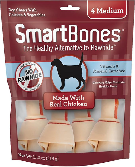 SmartBones Medium Chews, Treat Your Dog to a Rawhide-Free Chew Made with Real Meat and Vegetables