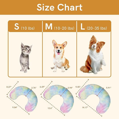 Dog Neck Pillow, Dog Cat Calming Pillow Soft, Fluffy Cozy Pet Body Pillow,Anxiety Relief Pillow for Joint Relief Sleeping Improve