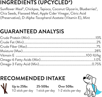 Shameless Pets Dental Treats for Dogs, The Tooth Berry - Healthy Dental Sticks with Immune Support for Teeth Cleaning & Fresh Breath - Dog Bones Dental Chews Free from Grain, Corn & Soy