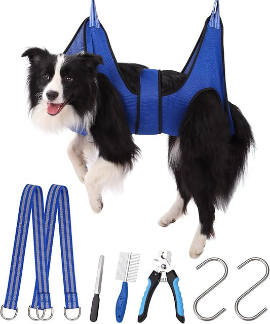 X-Large Dog Hammock for Grooming with Clipper/Trimmer, Dog Grooming Sling for Nail Clipping/Trimming