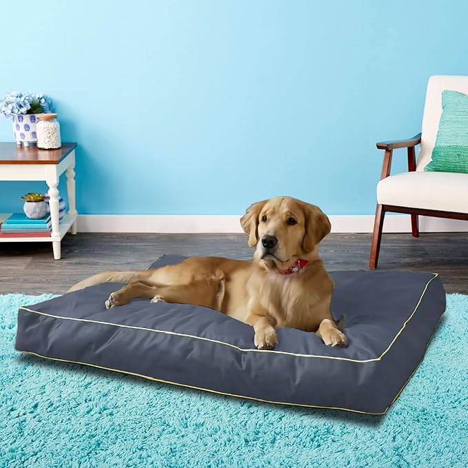 Dog Bed Cover 30Lx20Wx4H Inch.Waterproof Heavy Duty Durable Oxford Dog Bed Replacement Covers with Zipper.Washable Removable Pet Bed Mattress Protector Cover.Grey,Cover Only.