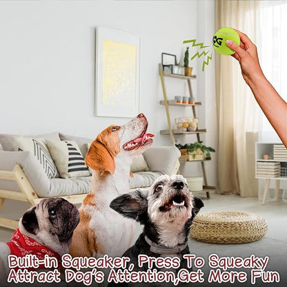 Squeaky Tennis Balls for Dogs Colorful Easy Catching Pet Dog Balls 50 Pack (2.5inch-6colors)