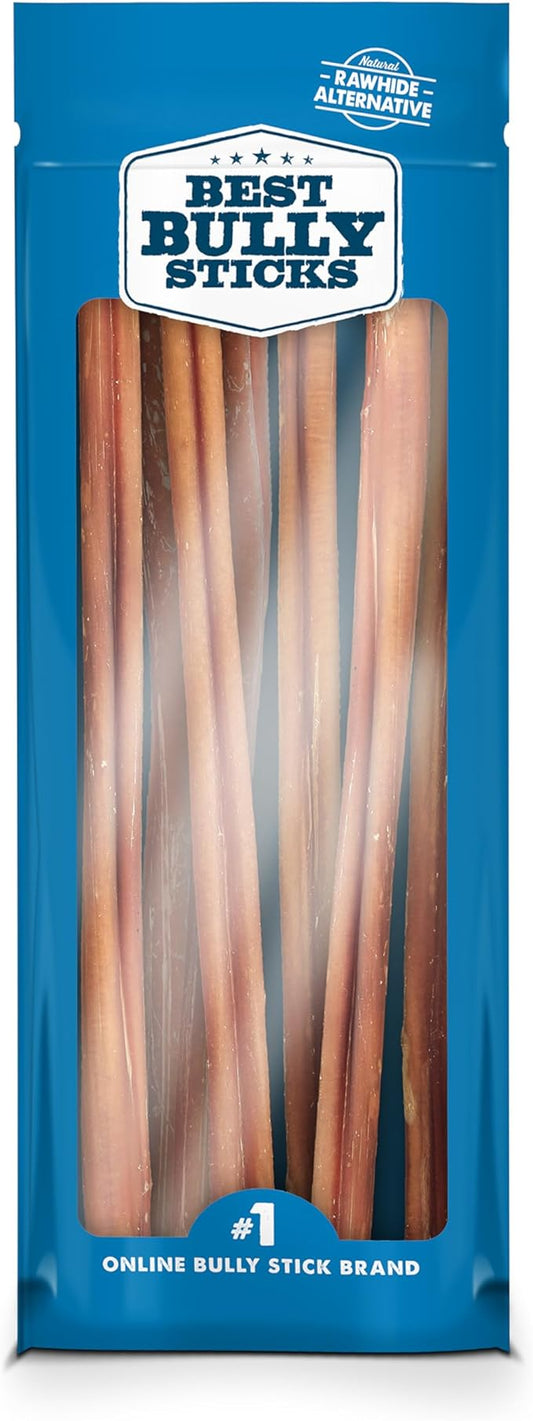 Best Bully Sticks for Dogs 12 Inch Bully Sticks, 8oz - 100% Natural Grass-Fed Beef Dog Bully Sticks for Medium/Large Dogs - Bully Stick Dog Chews