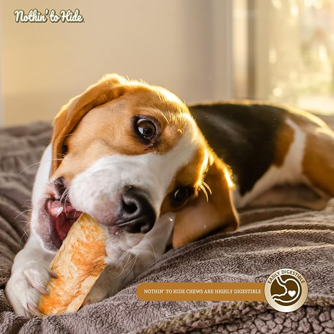 Fieldcrest Farms Nothin to Hide Flip Chips Dog Chews - All Natural Rawhide Alternative Treats for Dogs, Chicken, Beef or Peanut Butter Flavor Snack for All Breed Dogs - 3 Pack (Peanut Butter)