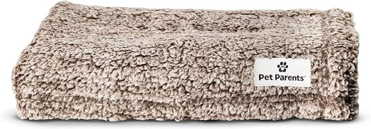 Pet Parents Premium Pet Blanket, Water Resistant Dog Blanket & Cat Blanket, Perfect for Crates, Calming, Large, Medium, Small Dogs, & Puppy Blanket Color: Chocolate Size: 24x32