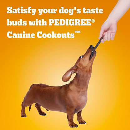 Pedigree Canine Cookout Soft Dog Treats, Chicken Flavored Meaty Sticks, 5.36 oz. Bag, Pack of 7