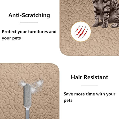 Waterproof Dog Blanket, Washable Anti-Slip Pet Couch Covers for Sofa,Pet Hair Resistant Blankets Bed Chair Furniture Couch Protector for Dogs-40x50,Beige