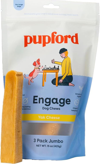 Pupford Yak Cheese Himalayan Dog Chews | for Aggressive Chewers | Durable & Long-Lasting Chews for Teething Puppies & Dogs Simple, Natural Ingredients, Low Calorie, Delicious Treat
