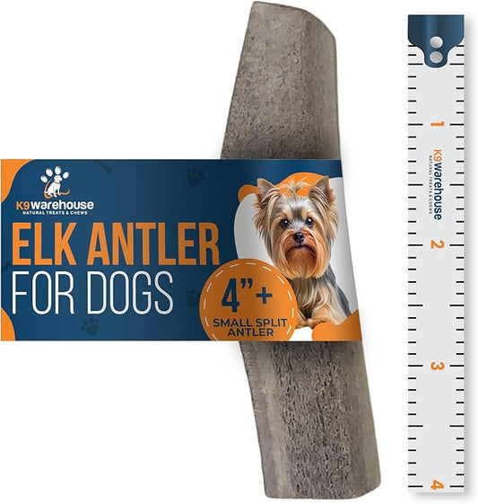 Split Antler for Dogs - Natural Dog Antlers for Aggressive Chewers - USA Sourced Elk Antlers for Dogs Small, Medium, Large - Healthy Elk Antlers for Teeth Cleaning & Chewing Pleasure