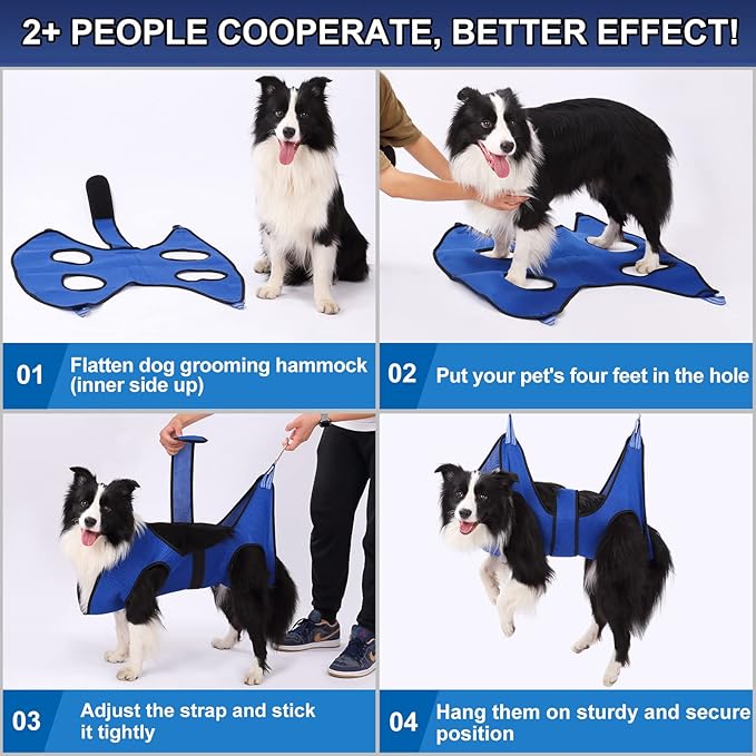 X-Large Dog Hammock for Grooming with Clipper/Trimmer, Dog Grooming Sling for Nail Clipping/Trimming