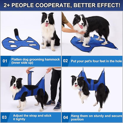 X-Large Dog Hammock for Grooming with Clipper/Trimmer, Dog Grooming Sling for Nail Clipping/Trimming