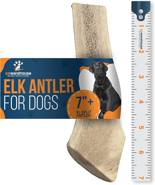 Split Antler for Dogs - Natural Dog Antlers for Aggressive Chewers - USA Sourced Elk Antlers for Dogs Small, Medium, Large - Healthy Elk Antlers for Teeth Cleaning & Chewing Pleasure