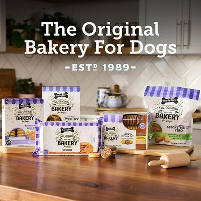 Three Dog Bakery Itty Bitty Bones Baked Dog Treats, Peanut Butter, 32 oz, (320123)
