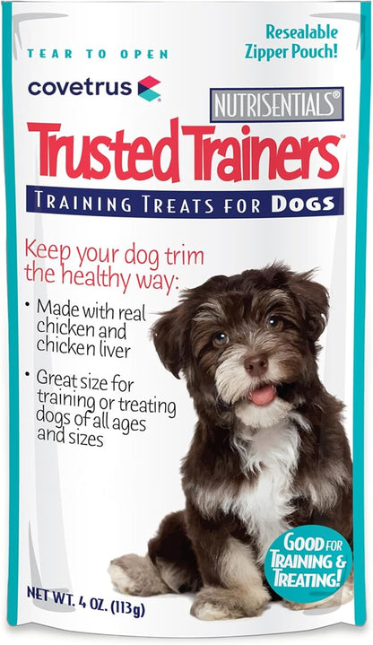 NutriSentials Trusted Trainers Training Treats for Dogs - Soft Dog Treats for Small, Medium & Large Dogs - Chicken Flavor - 3 Pack - 4 oz