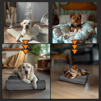 Dog Pillows for Medium Dogs, Dog Neck Pillow for Head Support, Washable Dog Bolster Pillow Good for Cervical Vertebra Portable Dog Bed Pillows for Joint Relief Sleeping Improve
