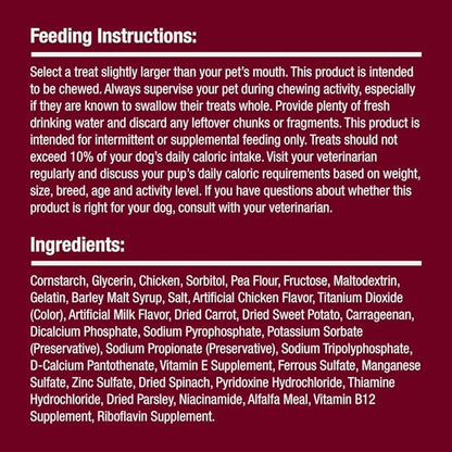 Smartbones SBD-00222 Rawhide-Free Dental Dog Chew, Vegetable & Chicken Dog Chew, Mini 24 Count
