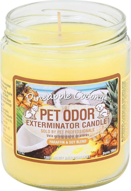 Pet Odor Exterminator Candle, Pineapple & Coconut - Pack of 2
