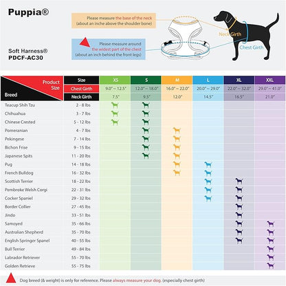 Puppia Soft Dog Harness No Choke Over-The-Head Triple Layered Breathable Mesh Adjustable Chest Belt and Quick-Release Buckle, Brown, Small (Pack of 2)
