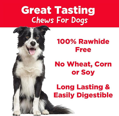 Rawhide Free Dog Chews, Made with Real Chicken, for Medium Sized Dogs, 3 Count