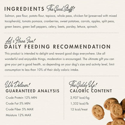 Fromm Four-Star Nutritionals Salmon with Sweet Potato Dog Treats - Premium Oven Baked Dog Snacks - Salmon Recipe - Pack of (3) 8 oz Bags