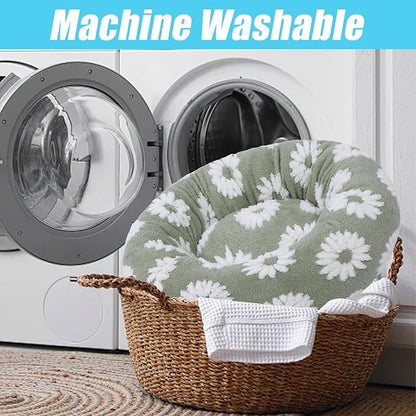 HYQ Small Dog Bed, Cat Beds for Indoor Cats, Dog Beds for Small Dogs with Anti-Slip Bottom, Cute Puppy Bed Washable-White-17inch