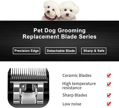 3PACK 40 Blades Dog Grooming Blades Compatible with Ainds/Oster A5/Wahl KM-10 Series Dog Clippers,Detachable Clipper Replacement Blade，Black