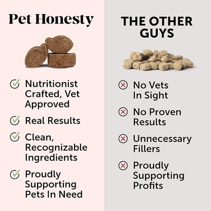 Pet Honesty Calming Melatonin for Dogs - Natural Dog Anxiety Relief with Chamomile + L-Theanine, Soft Calming Chews for Dogs Helps Aid with Stress, Thunder, Fireworks, Chewing, Barking (90 Count)