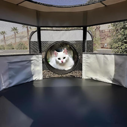 Animal Enclosure Playpen with Tunnel and Double Detachable Rooms - Extra Large and Extremely Sturdy