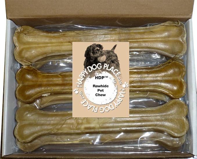 HDP 12" Pressed Rawhide Bone Pack of 10