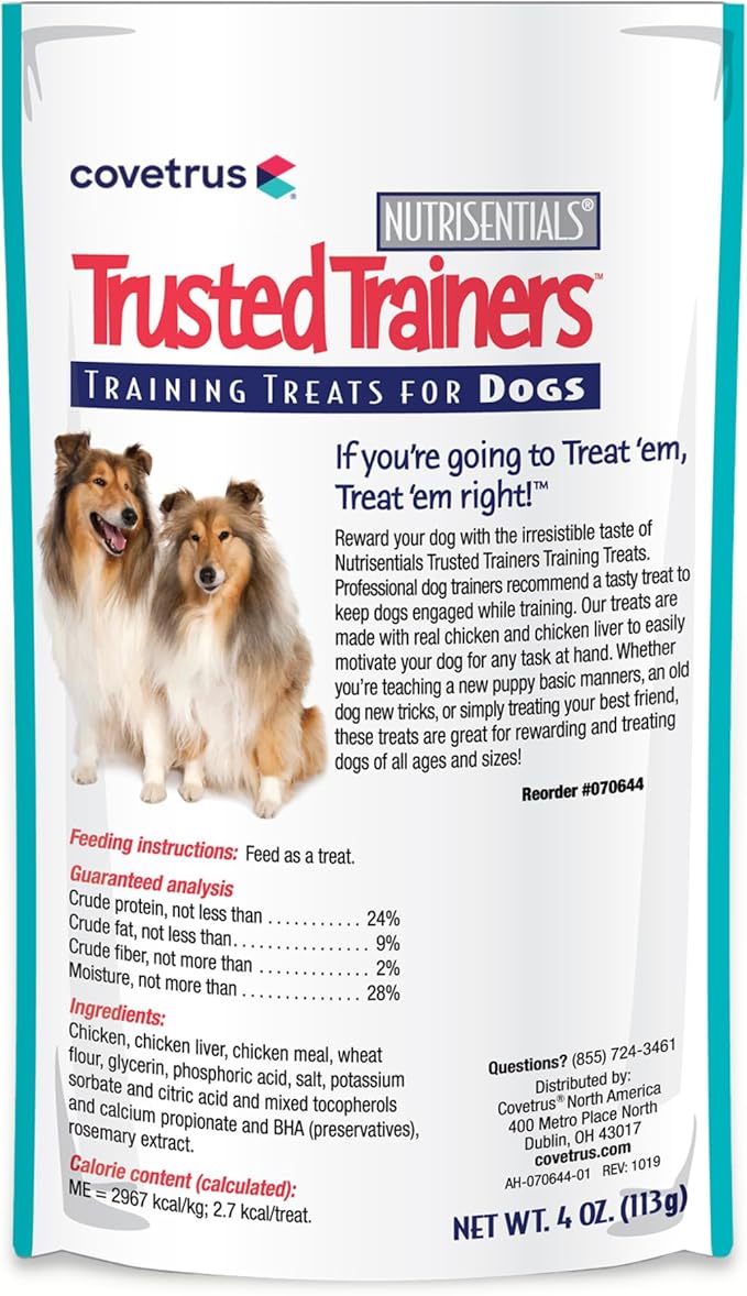NutriSentials Trusted Trainers Training Treats for Dogs - Soft Dog Treats for Small, Medium & Large Dogs - Chicken Flavor - 3 Pack - 4 oz