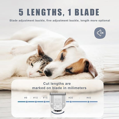 2PCS Adjustable 5 in 1 Replacement Blades Compatible with Wahl Bravura Clipper Chromado，Creativa，Figura Dog Clippers for Dogs Grooming (5in1/2Pack)