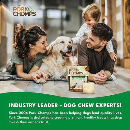 Pork Chomps Baked Pork Skin Dog Chews, 3-inch Chips, 12oz Bag (Pack of 2)