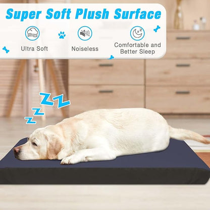 Dog Bed Covers Replacement Washable 100% Waterproof Dog Bed Cover 2 Pack Soft Noiseless Dog Bed Sheets for Dog Bed/pet Bed, 30" x 20" Blue