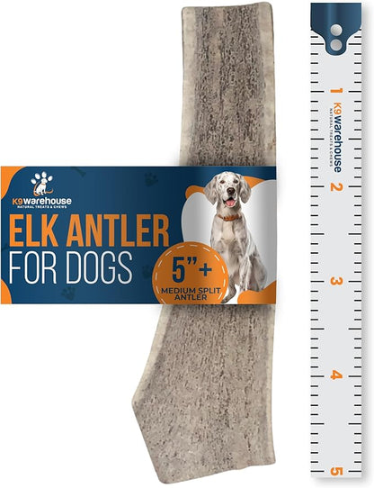 Split Antler for Dogs - Natural Dog Antlers for Aggressive Chewers - USA Sourced Elk Antlers for Dogs Small, Medium, Large - Healthy Elk Antlers for Teeth Cleaning & Chewing Pleasure