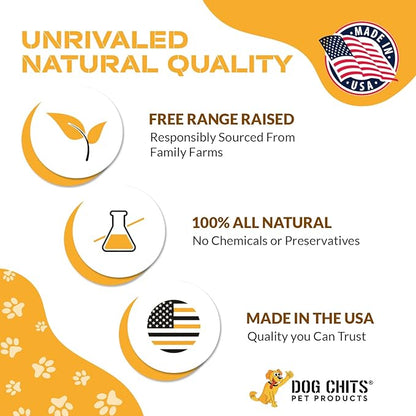 Dog Chits Cow Ears Dog and Puppy Treats - All Natural Grain and Chemical Free Training Chews - High Protein and Low Fat - Supports Dental Health - Made in The USA - 10 Count